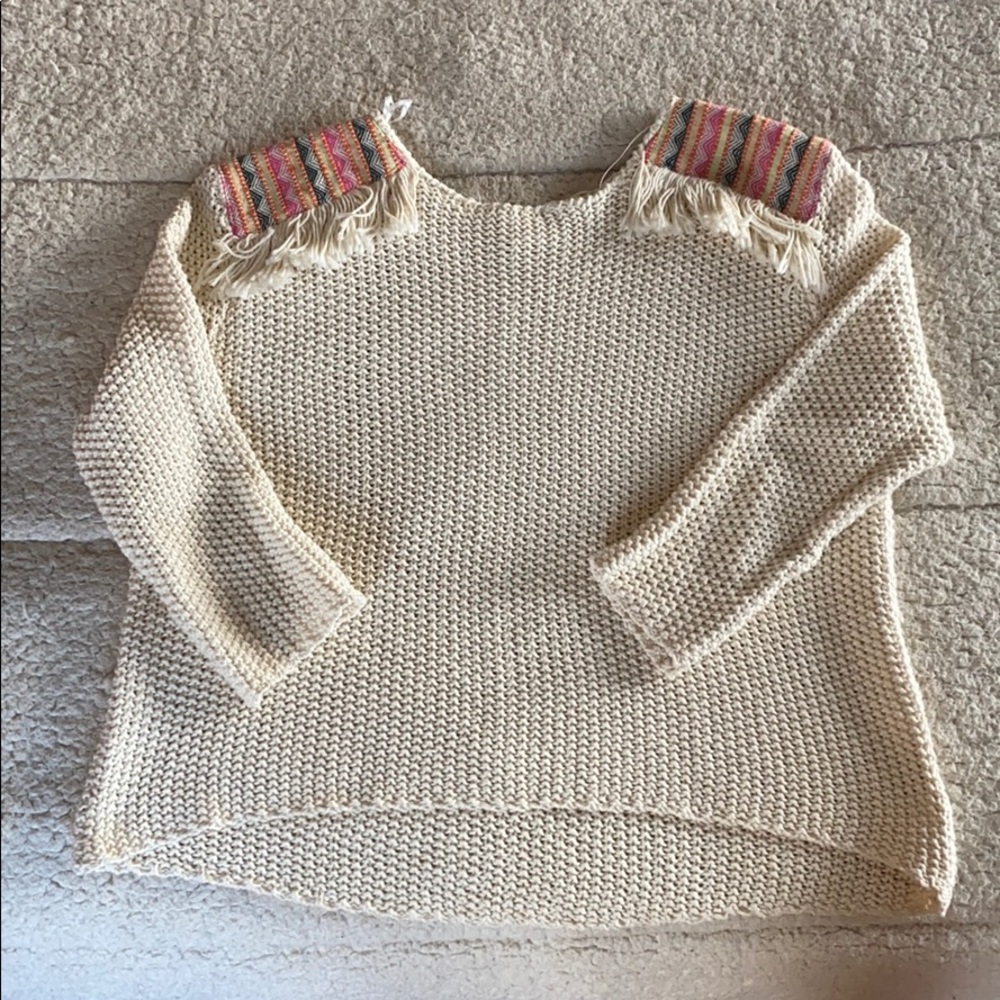 Billabong crop sweater with cropped sleeves